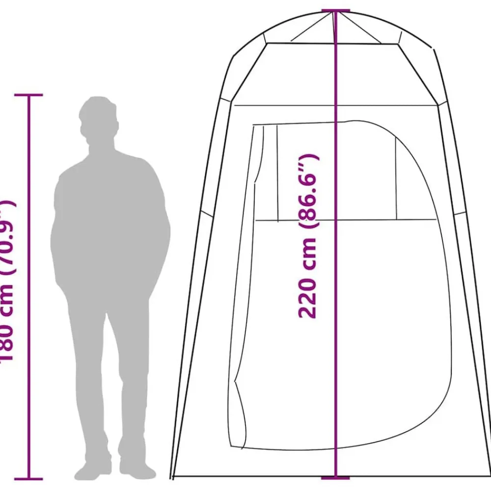 vidaXL Actividades Al Aire Libre-Tienda cambiador privacidad liberación rápida impermeable