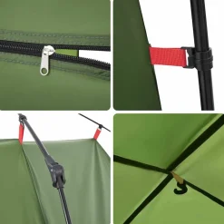 vidaXL Tienda cambiador privacidad liberación rápida impermeable Verde Sale