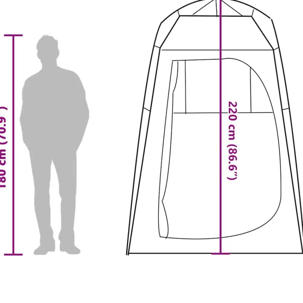 vidaXL Tienda cambiador privacidad liberación rápida impermeable Verde Sale