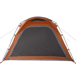 vidaXL Tienda campaña 4 pers impermeable apertura rápida gris naranja Gris y naranja Best