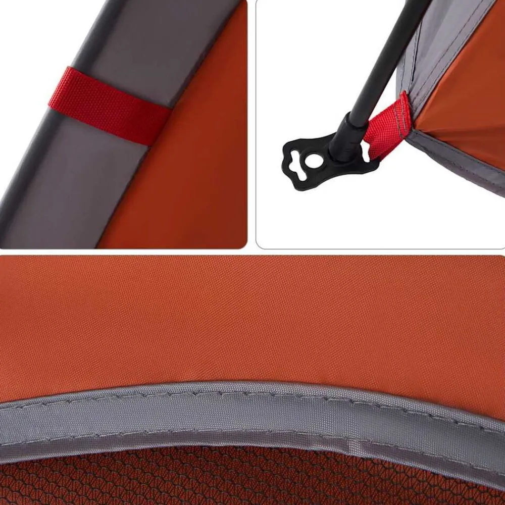 vidaXL Actividades Al Aire Libre-Tienda campaña cabaña 4 personas apertura rápida gris naranja