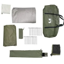 vidaXL Actividades Al Aire Libre-Tienda campaña familiar iglú 6 personas impermeable
