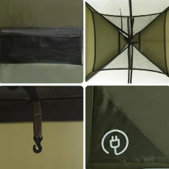 vidaXL Actividades Al Aire Libre-Tienda campaña familiar iglú 6 personas impermeable