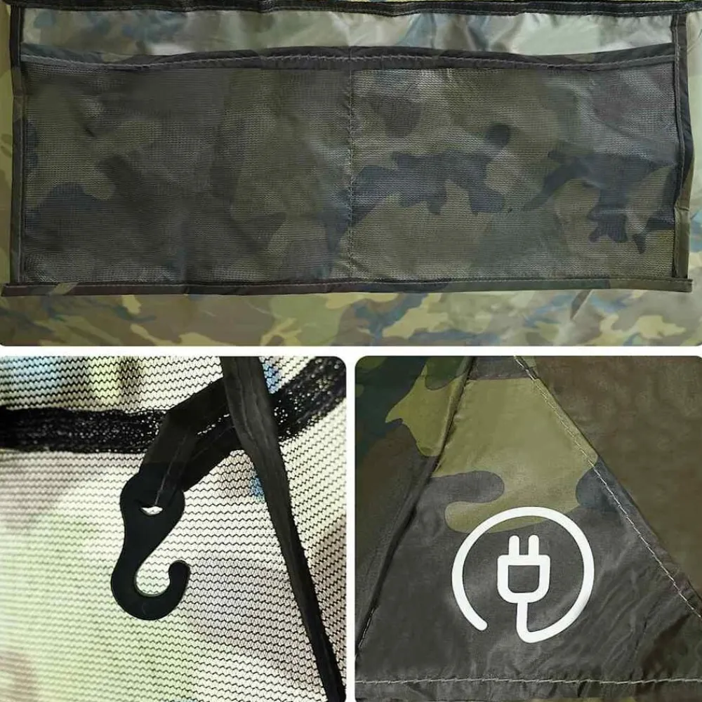 vidaXL Tienda campaña familiar tipi 6 personas impermeable Camuflaje Sale