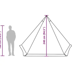 vidaXL Tienda campaña familiar tipi 6 personas impermeable Camuflaje Sale