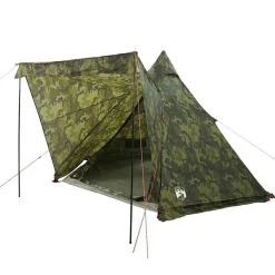 vidaXL Tienda campaña familiar tipi 6 personas impermeable Camuflaje Sale