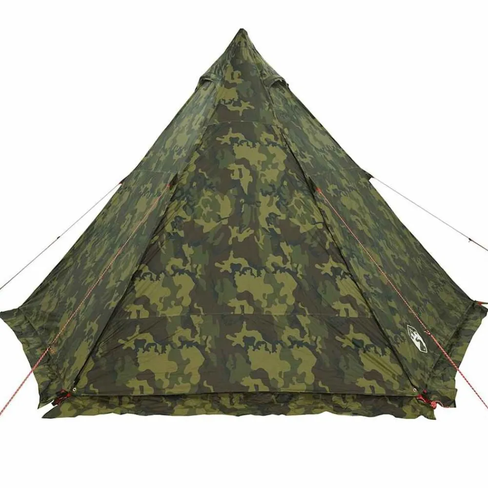 vidaXL Tienda campaña familiar tipi 6 personas impermeable Camuflaje Sale