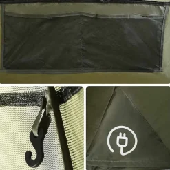 vidaXL Tienda campaña familiar tipi 6 personas impermeable Verde oliva Best