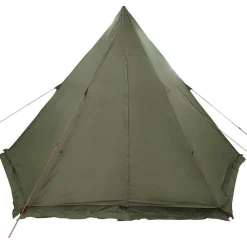 vidaXL Tienda campaña familiar tipi 6 personas impermeable Verde oliva Best