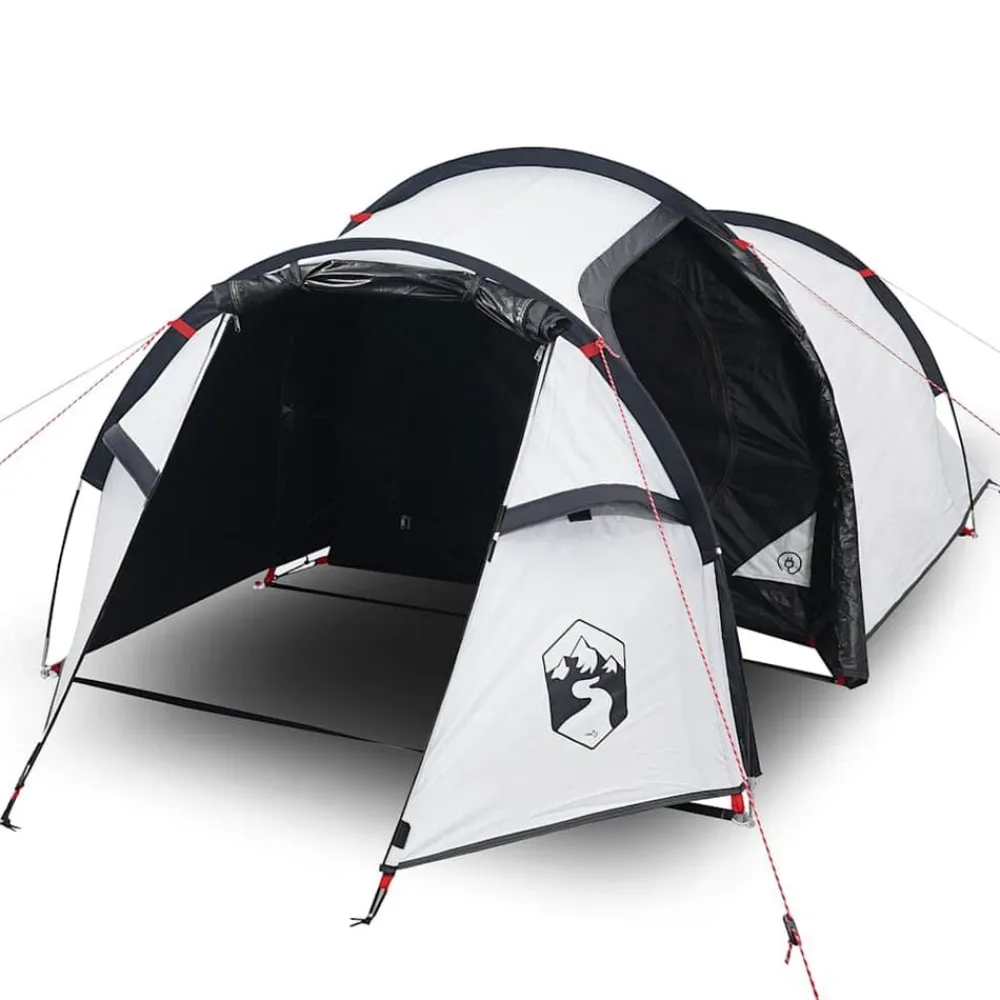 vidaXL Tienda campaña túnel 2 personas tela opaca impermeable blanco Blanco opaco Hot