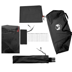 vidaXL Tienda campaña túnel 2 personas tela opaca impermeable blanco Blanco opaco Hot
