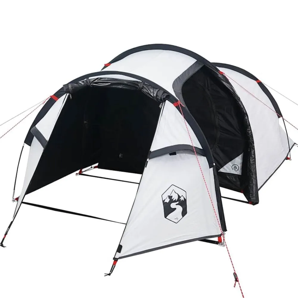 vidaXL Tienda campaña túnel 2 personas tela opaca impermeable blanco Blanco opaco Hot