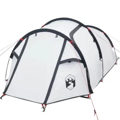 vidaXL Tienda campaña túnel 2 personas tela opaca impermeable blanco Blanco opaco Hot