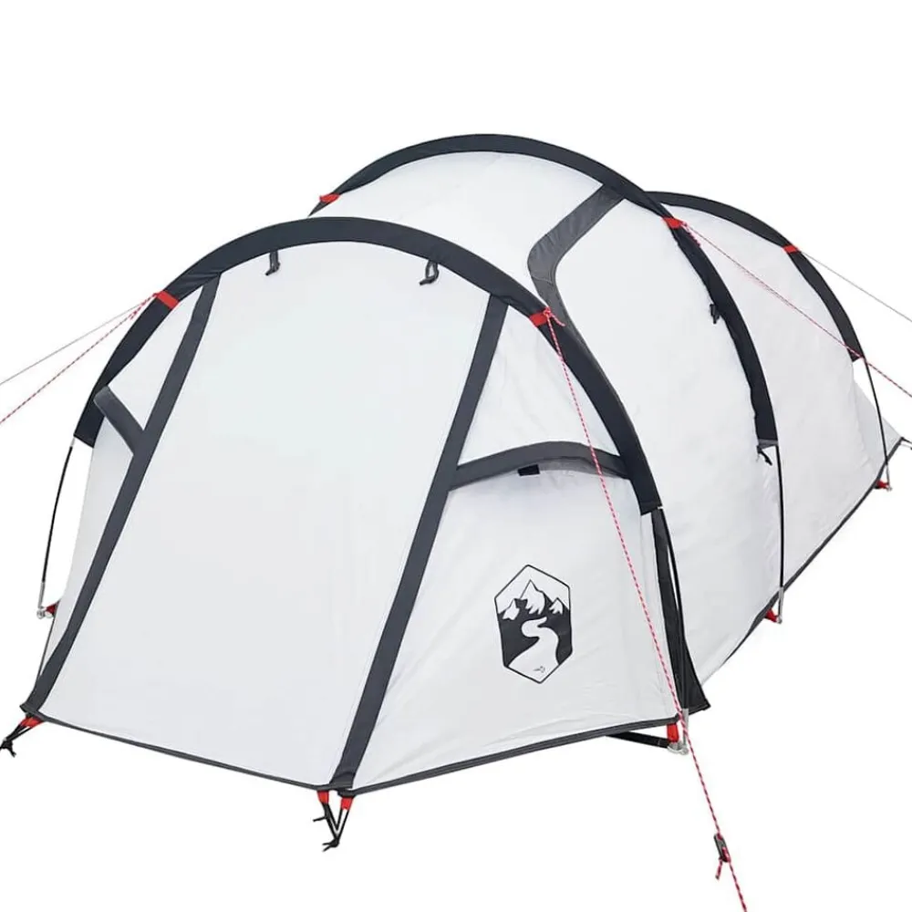 vidaXL Tienda campaña túnel 2 personas tela opaca impermeable blanco Blanco opaco Hot