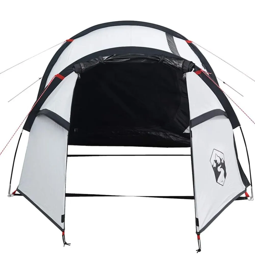 vidaXL Tienda campaña túnel 2 personas tela opaca impermeable blanco Blanco opaco Hot