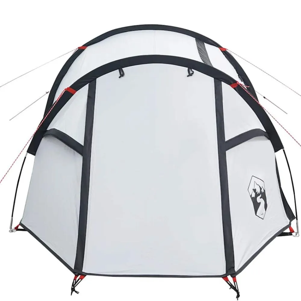 vidaXL Tienda campaña túnel 2 personas tela opaca impermeable blanco Blanco opaco Hot