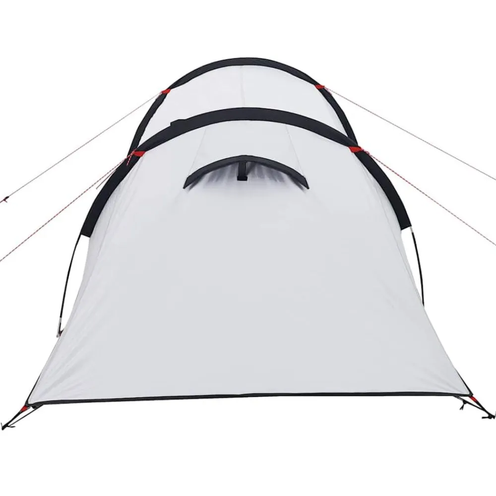 vidaXL Tienda campaña túnel 2 personas tela opaca impermeable blanco Blanco opaco Hot