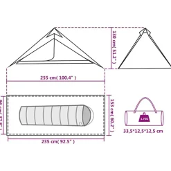 vidaXL Tienda colgante tipi para 1 persona impermeable Verde Outlet
