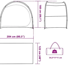 vidaXL Actividades Al Aire Libre-Tienda de almacenamiento impermeable y naranja