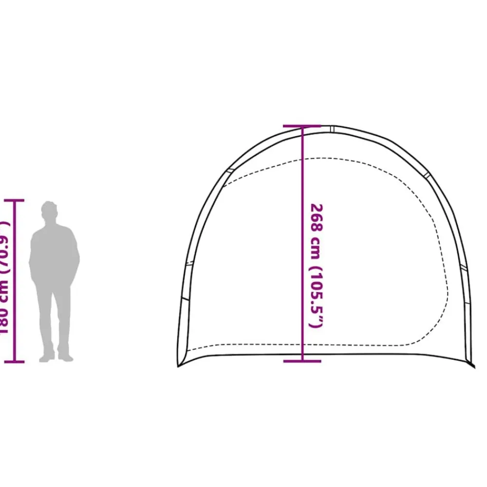 vidaXL Actividades Al Aire Libre-Tienda de almacenamiento impermeable y naranja