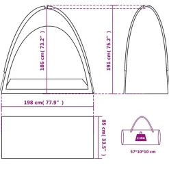 vidaXL Actividades Al Aire Libre-Tienda de almacenamiento impermeable