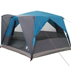 vidaXL Tienda de cabaña para 7 personas 400 x 350 x 212 cm Azul Clearance