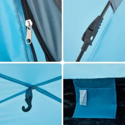 vidaXL Tienda de campaña 2 personas apertura rápida Azul Outlet
