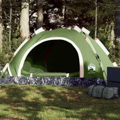vidaXL Tienda de campaña 2 personas apertura rápida Verde New