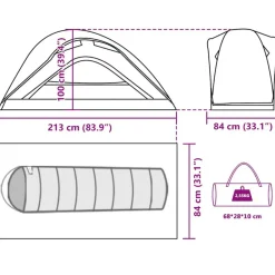 vidaXL Tienda de campaña 1 persona tela opaca impermeable blanco Blanco opaco Outlet
