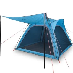 vidaXL Tienda de campaña 4 personas impermeable apertura rápida Azul Clearance