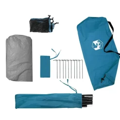 vidaXL Tienda de campaña 4 personas impermeable apertura rápida Azul Clearance