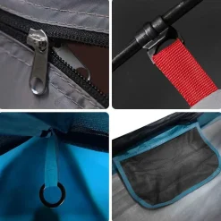 vidaXL Tienda de campaña 4 personas impermeable apertura rápida Azul Clearance