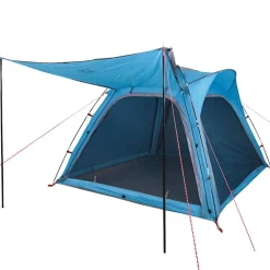 vidaXL Tienda de campaña 4 personas impermeable apertura rápida Azul Clearance