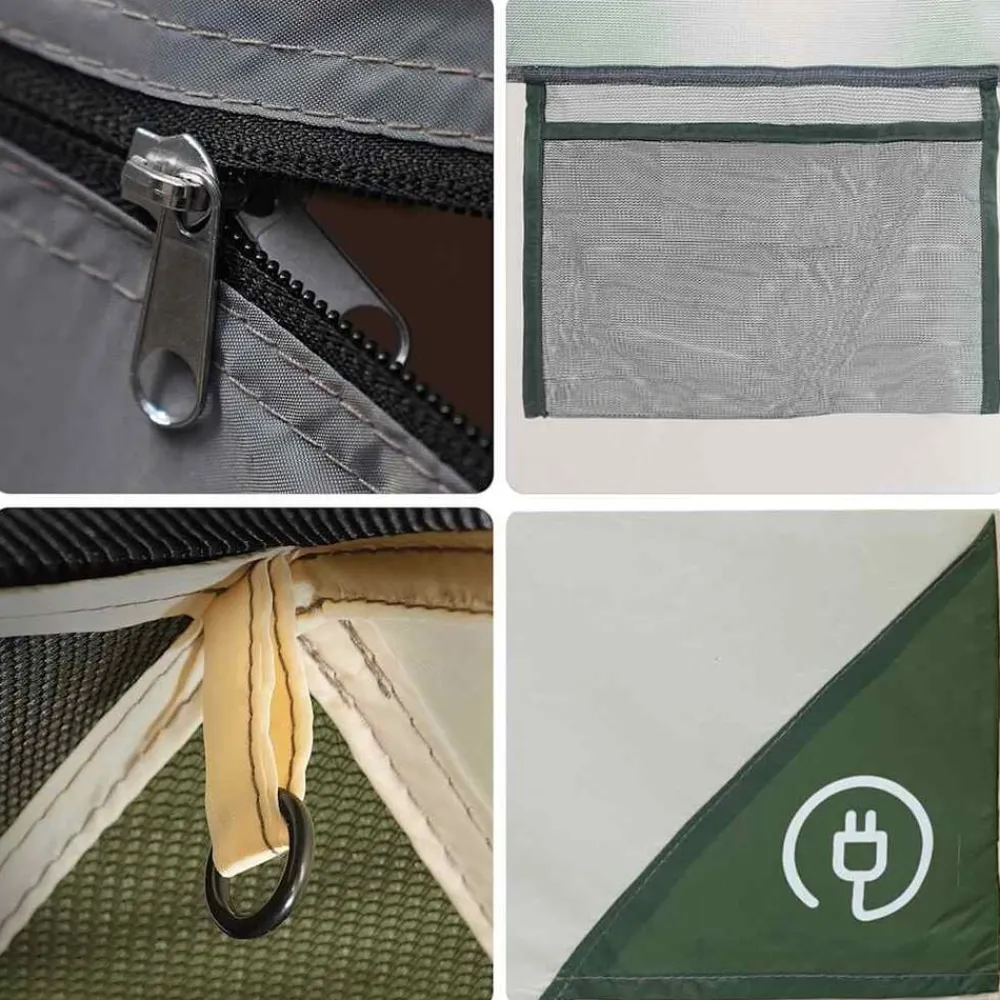 vidaXL Actividades Al Aire Libre-Tienda de campaña con porche 4 personas impermeable