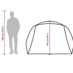vidaXL Actividades Al Aire Libre-Tienda de campaña con porche 4 personas impermeable