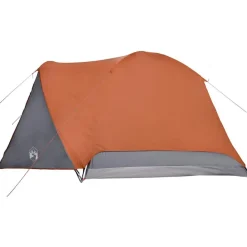 vidaXL Actividades Al Aire Libre-Tienda de campaña con porche 4 personas impermeable naranja