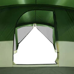 vidaXL Tienda de campaña con porche 4 personas impermeable Verde Clearance