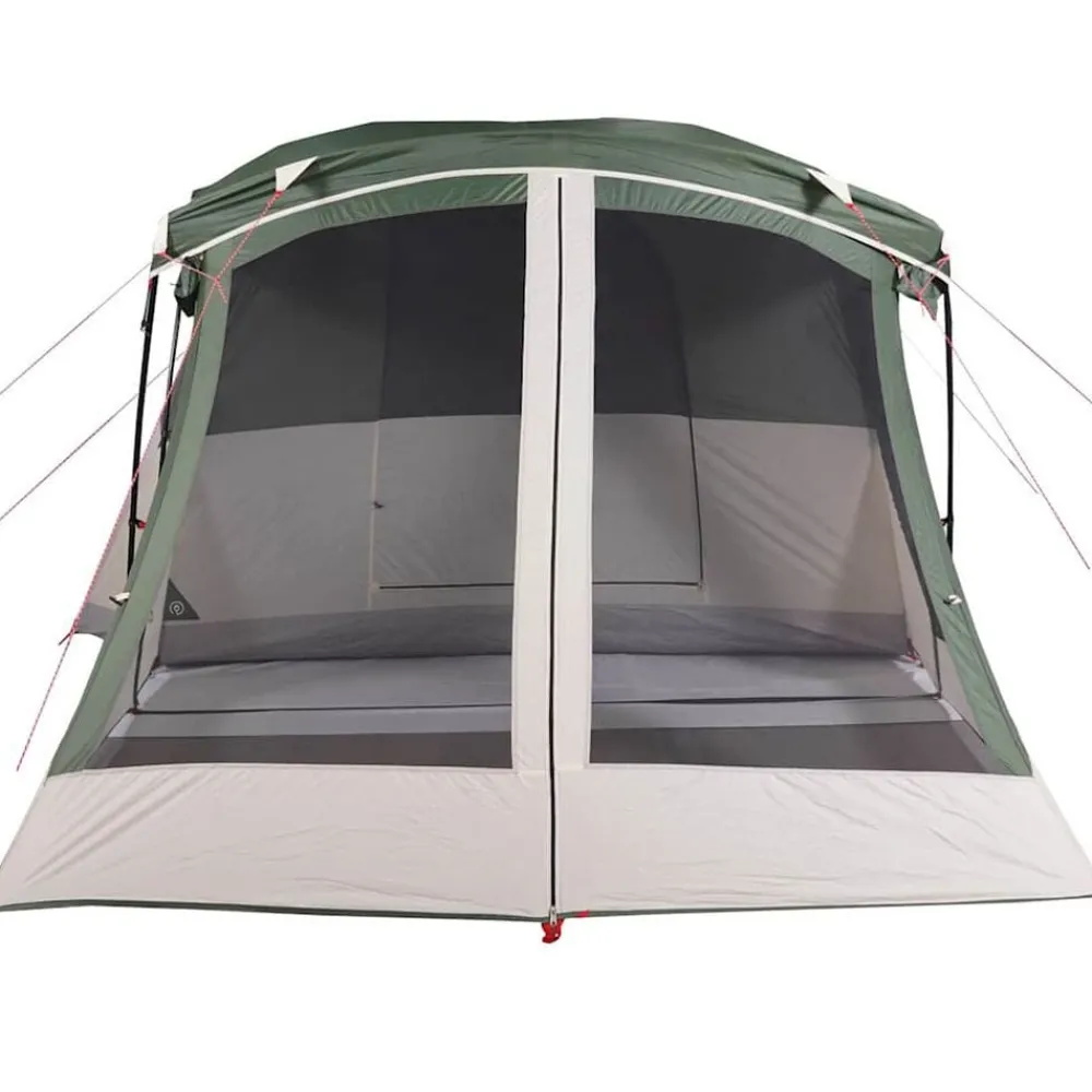 vidaXL Tienda de campaña con porche 4 personas impermeable Verde Clearance