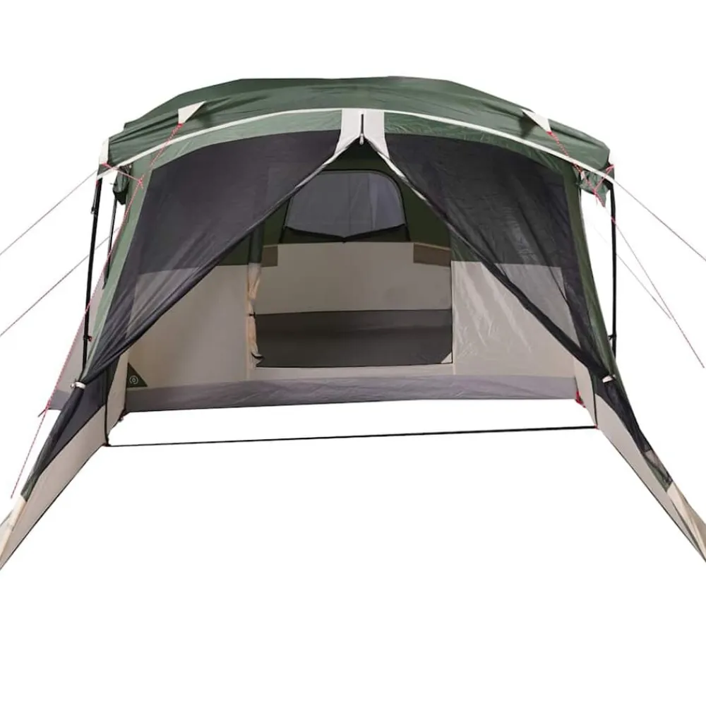 vidaXL Tienda de campaña con porche 4 personas impermeable Verde Clearance