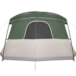 vidaXL Tienda de campaña con porche 4 personas impermeable Verde Clearance