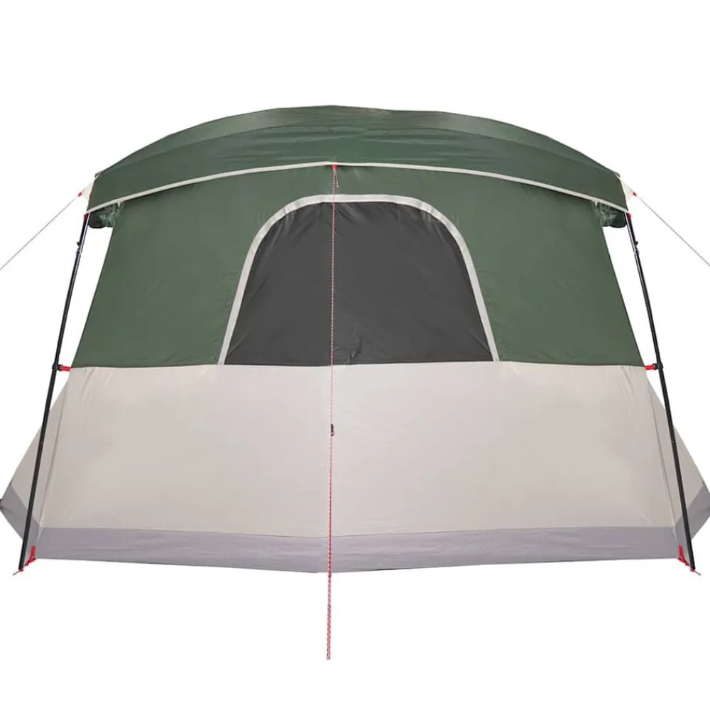 vidaXL Tienda de campaña con porche 4 personas impermeable Verde Clearance