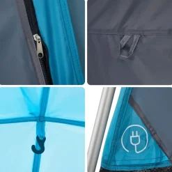 vidaXL Actividades Al Aire Libre-Tienda de campaña cabaña 4 personas apertura rápida