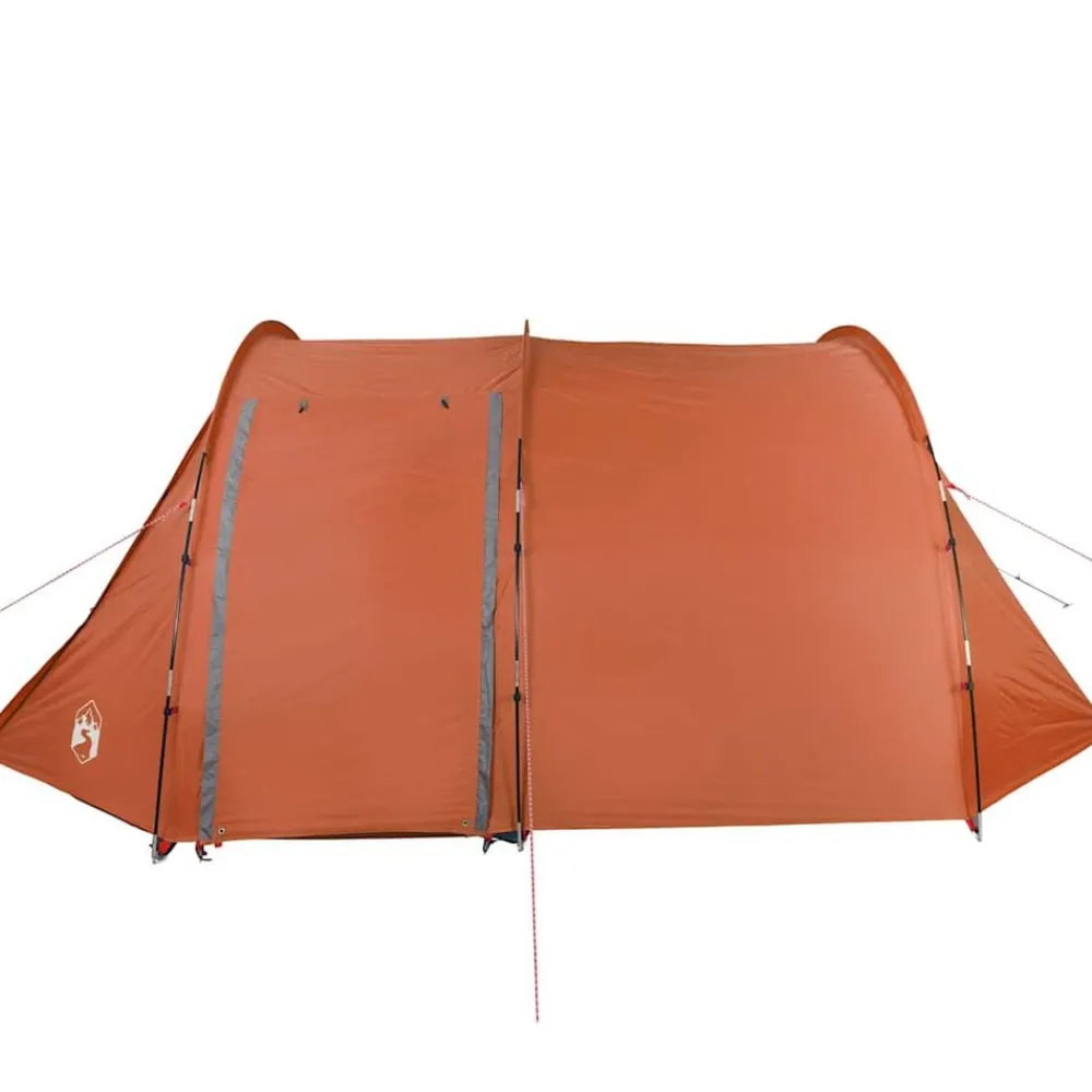 vidaXL Tienda de campaña con túnel 4 personas impermeable gris Naranja New