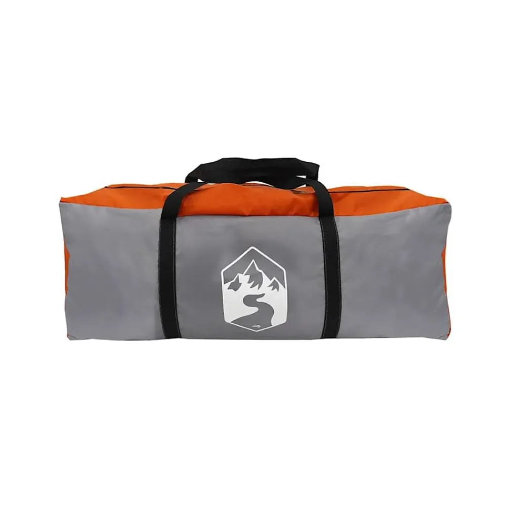 vidaXL Actividades Al Aire Libre-Tienda de campaña con túnel 5 personas impermeable gris naranja