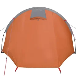 vidaXL Tienda de campaña con túnel para 4 personas impermeable naranja Gris Online