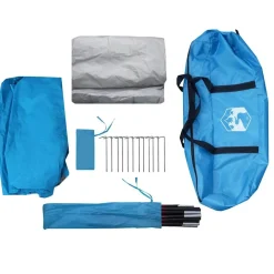 vidaXL Actividades Al Aire Libre-Tienda de campaña con porche 4 personas impermeable
