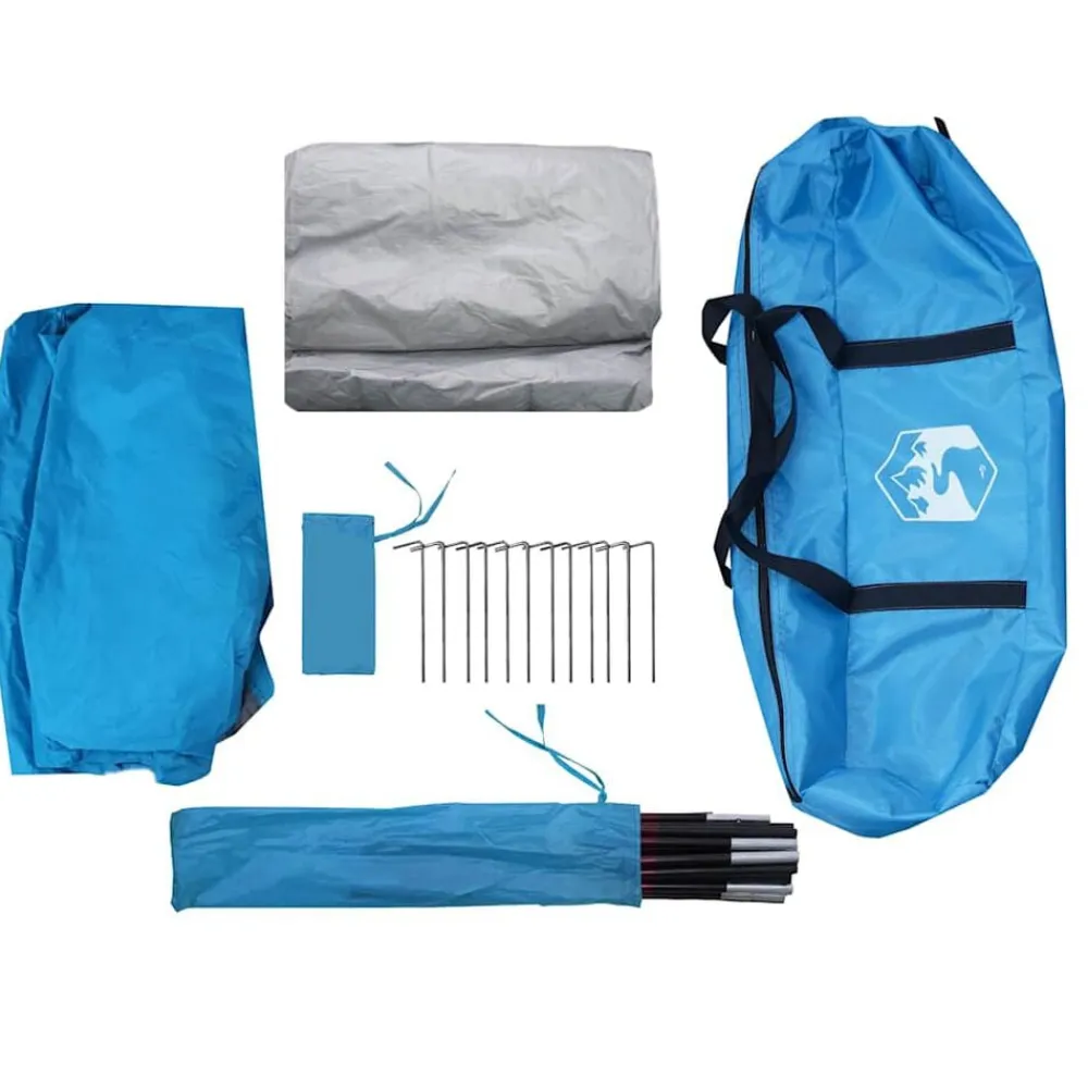 vidaXL Actividades Al Aire Libre-Tienda de campaña con porche 4 personas impermeable