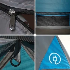 vidaXL Actividades Al Aire Libre-Tienda de campaña con porche 4 personas impermeable