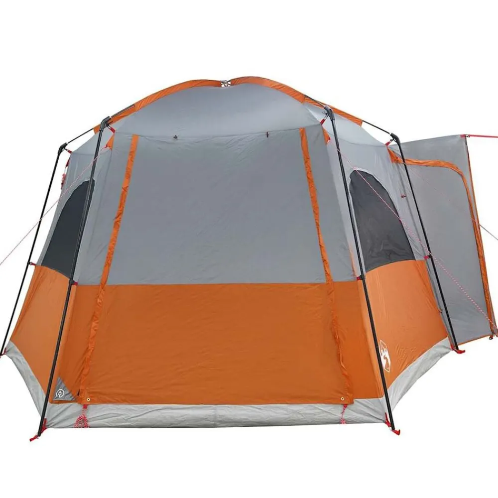 vidaXL Actividades Al Aire Libre-Tienda de campaña de coche 4 personas impermeable gris-naranja