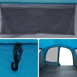 vidaXL Tienda de campaña de coche para 4 personas impermeable Azul Outlet